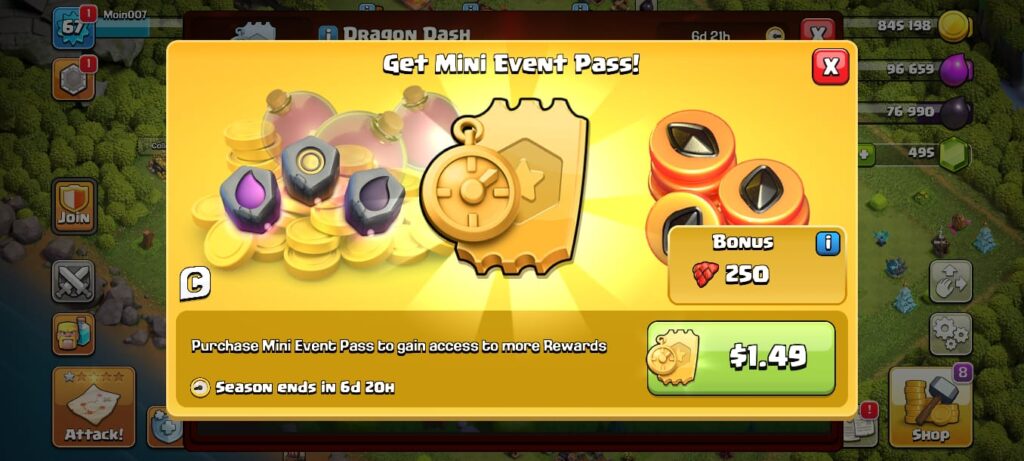 Clash of Clans Mini Event Pass